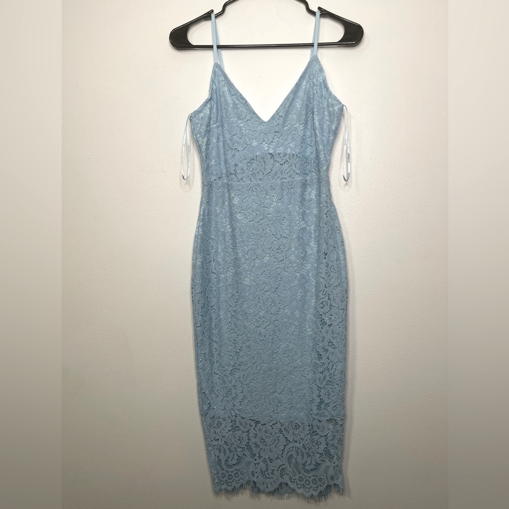 Pretty Little Thing Light Blue Lace Dress